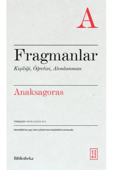 Fragmanlar Kişiliği, Öğretisi, Alımlanması Fragmanlar Kişiliği, Öğretisi, Alımlanması