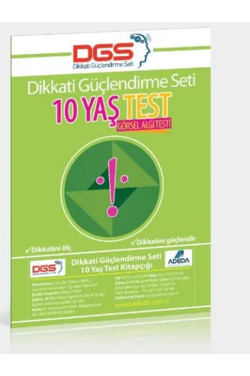 Dikkati Güçlendirme Seti 10 Yaş Test Dikkati Güçlendirme Seti 10 Yaş Test