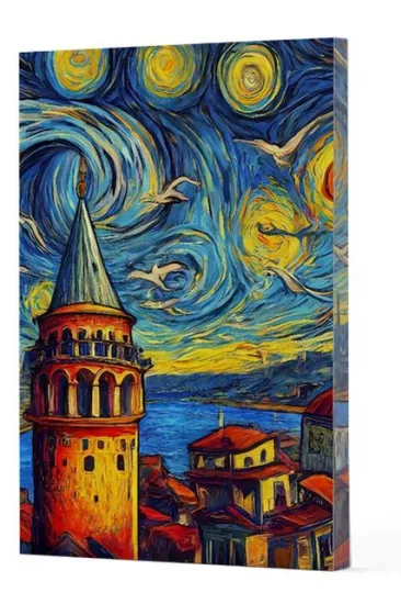 Van Gogh 5 - Galata Çizgili Yan Boyamalı Defter Van Gogh 5 - Galata Çizgili Yan Boyamalı Defter