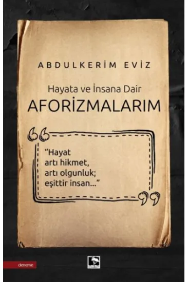 Aforizmalarım Aforizmalarım
