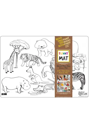 Funny Mat - Vahşi Hayvanlar 33,5x48cm Funny Mat - Vahşi Hayvanlar 33,5x48cm