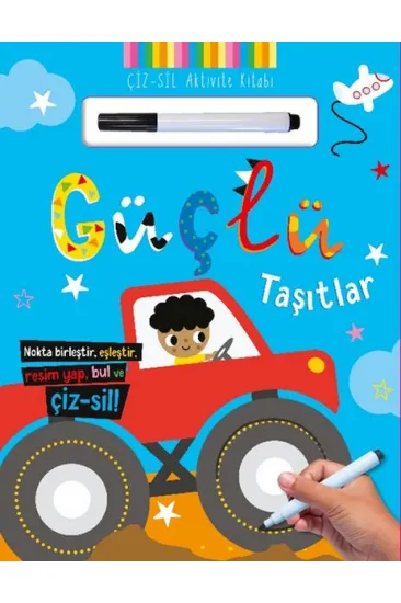 Çiz – Sil Aktivite Kitabı Güçlü Taşıtlar