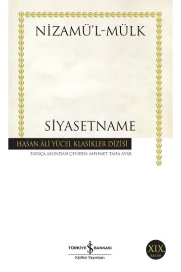Siyasetname - Hasan Ali Yücel Klasikleri Siyasetname - Hasan Ali Yücel Klasikleri
