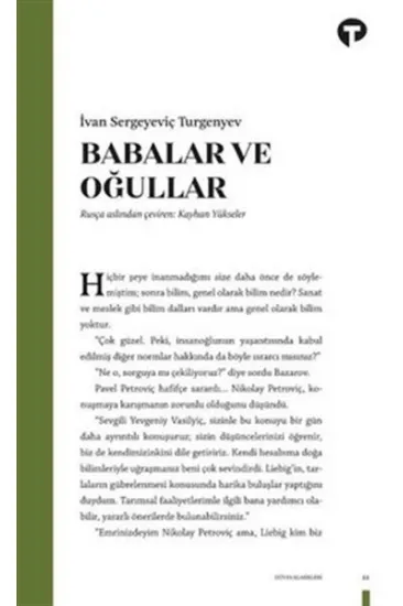 Babalar ve Oğullar Babalar ve Oğullar