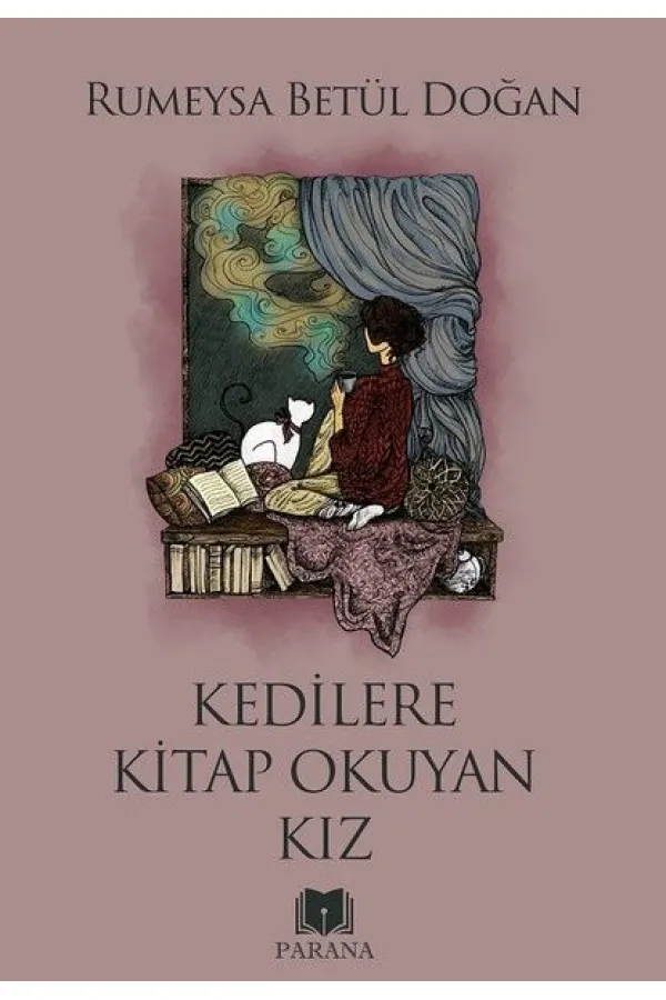 Kedilere Kitap Okuyan Kız Kedilere Kitap Okuyan Kız