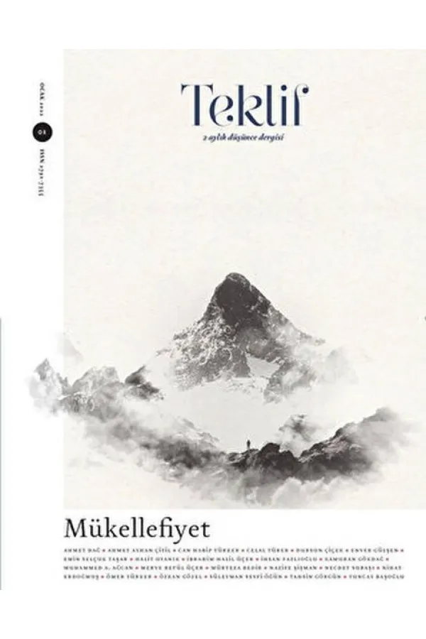 Teklif 2 Aylık Düşünce Dergisi Teklif 2 Aylık Düşünce Dergisi