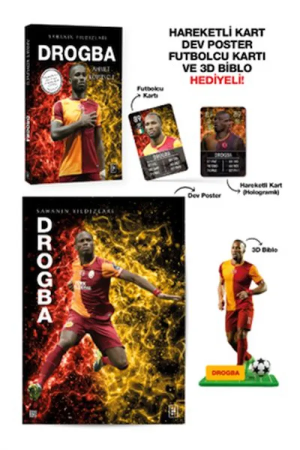 Drogba - Sahanın Yıldızları - 3D Biblo Hediyeli! Drogba - Sahanın Yıldızları - 3D Biblo Hediyeli!