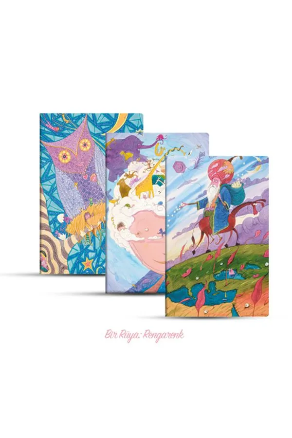 Üçlü Çizgili Defter Seti: Bir Rüya: Rengarenk Üçlü Çizgili Defter Seti: Bir Rüya: Rengarenk
