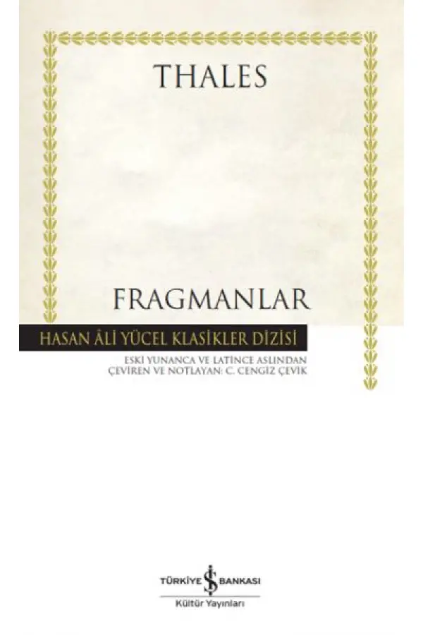 Fragmanlar - Hasan Ali Yücel Klasikleri (Ciltli) Fragmanlar - Hasan Ali Yücel Klasikleri (Ciltli)