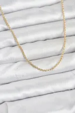 CM 14K Gold Renk Halka Model 60 cm Kadın Kolye CM 14K Gold Renk Halka Model 60 cm Kadın Kolye