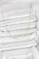 CM 14K Gold Renk Kesme Model 60 cm Kadın Kolye CM 14K Gold Renk Kesme Model 60 cm Kadın Kolye