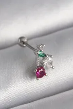 316L Çelik Gümüş Renk Zirkon Taşlı Tragus Piercing 316L Çelik Gümüş Renk Zirkon Taşlı Tragus Piercing