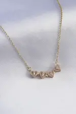 316L Çelik Gold Renk Açılır Zirkon Taşlı Yonca Model Kadın Kolye 316L Çelik Gold Renk Açılır Zirkon Taşlı Yonca Model Kadın Kolye
