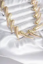 VIP Seri Özel Tasarım Gold Renk Kadın Kolye VIP Seri Özel Tasarım Gold Renk Kadın Kolye