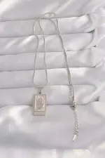 316L Çelik Gümüş Renk Pembe Mineli El Figür Tarot Kolye 316L Çelik Gümüş Renk Pembe Mineli El Figür Tarot Kolye