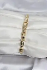 Pirinç Gold Renk Kutup Yıldızı İşleme Kadın Bileklik Pirinç Gold Renk Kutup Yıldızı İşleme Kadın Bileklik