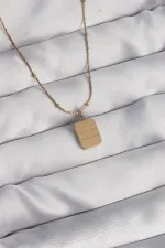 316L Çelik Gold Renk Kare Charm Model Kolye 316L Çelik Gold Renk Kare Charm Model Kolye