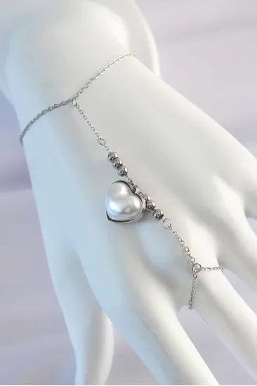 316L Çelik Gümüş Renk Beyaz Bubble Kalp Tasarımlı Şahmeran 316L Çelik Gümüş Renk Beyaz Bubble Kalp Tasarımlı Şahmeran