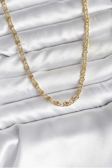 14K Gold Renk Kaplama Zincir Model CM Kadın Kolye 14K Gold Renk Kaplama Zincir Model CM Kadın Kolye