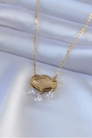 316L Çelik Gold Renk Lotus Model Zirkon Taşlı Kadın Kolye 316L Çelik Gold Renk Lotus Model Zirkon Taşlı Kadın Kolye