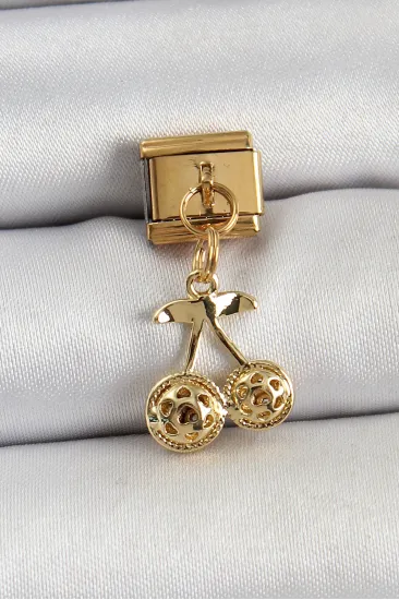 316L Çelik Sallantılı Zirkon Taşlı Fiyonk Model Gold Renk Nomination C316L Çelik Sallantılı Kiraz Model Gold Renk Nomination Charm 316L Çelik Sallantılı Zirkon Taşlı Fiyonk Model Gold Renk Nomination C316L Çelik Sallantılı Kiraz Model Gold Renk Nomination Charm