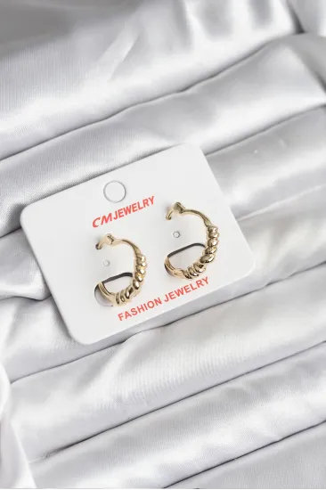 14K Gold Renk Kaplama CM Kadın Küpe 14K Gold Renk Kaplama CM Kadın Küpe