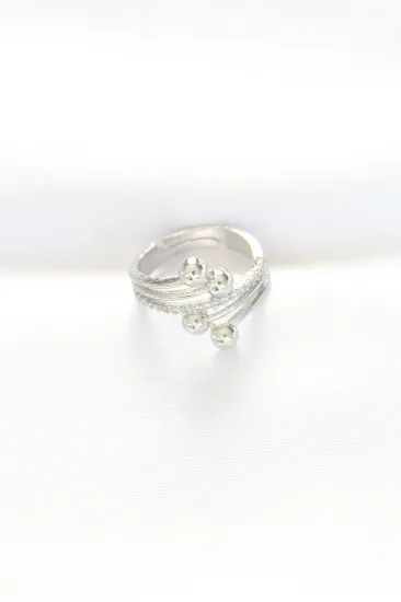 Topçuk Model Zirkon Taşlı Silver Renk Ayarlanabilir Yüzük Topçuk Model Zirkon Taşlı Silver Renk Ayarlanabilir Yüzük