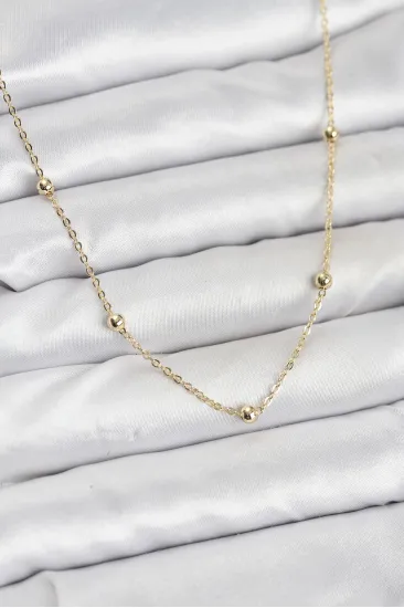 CM Gold Renk Top Zincirli Kadın Kolye CM Gold Renk Top Zincirli Kadın Kolye