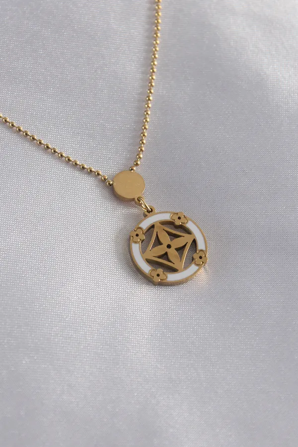 316L Çelik Gold Renk Çiçek Figür Kadın Kolye 316L Çelik Gold Renk Çiçek Figür Kadın Kolye