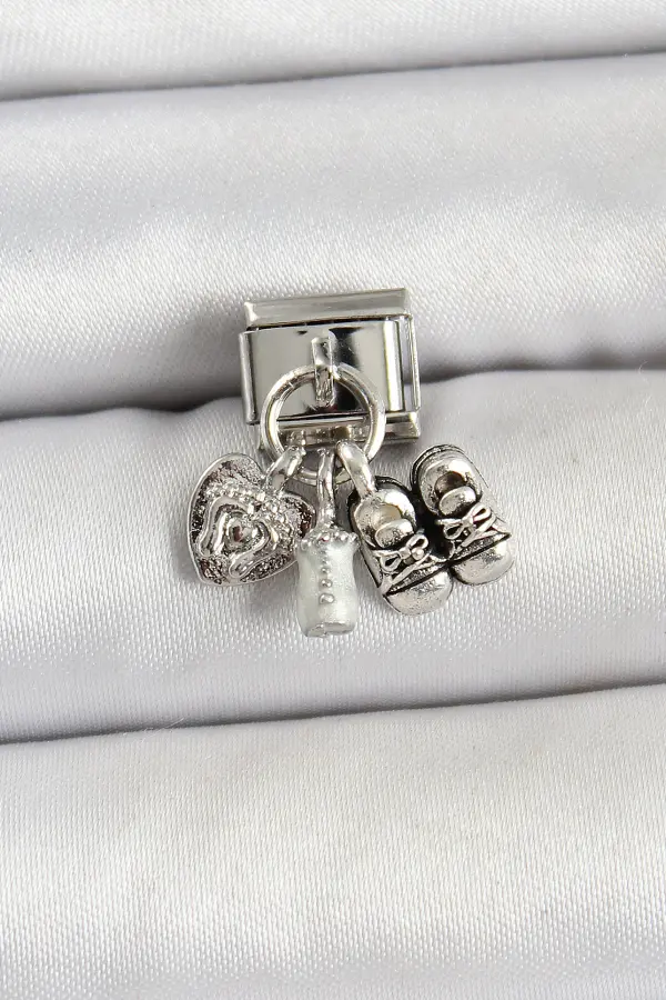316L Çelik Gümüş Renk Bebek Konsept Nomination Charm 316L Çelik Gümüş Renk Bebek Konsept Nomination Charm
