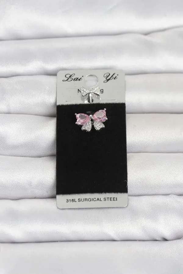 316L Cerrahi Çelik Pembe Fiyonk Model Göbek Piercing 316L Cerrahi Çelik Pembe Fiyonk Model Göbek Piercing