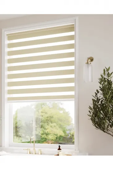 Lüx Bambu Pliseli Vizon Zebra Stor Perde , Alüminyum Kasalı Yüksek Kaliteli - VİZON SR8974/04W Lüx Bambu Pliseli Vizon Zebra Stor Perde , Alüminyum Kasalı Yüksek Kaliteli - VİZON SR8974/04W