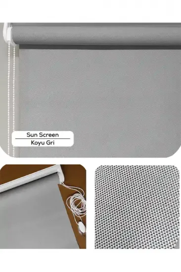 SunScreen Modern Lüks (UV) Stor Perde, Alüminyum Kasalı Yüksek Kaliteli / K.Gri SCREENQX/007W SunScreen Modern Lüks (UV) Stor Perde, Alüminyum Kasalı Yüksek Kaliteli / K.Gri SCREENQX/007W