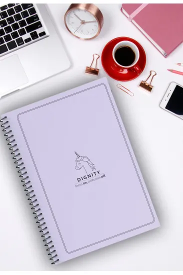 A5 Spirall Defter Çizgisiz 96 Sayfa Kalın Karton Kapak Okul Defteri Pastel Seri