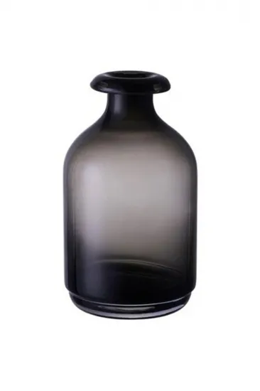 Dekoratif 18 Cm Üfleme Cam Vazo - Gri Dekoratif 18 Cm Üfleme Cam Vazo - Gri
