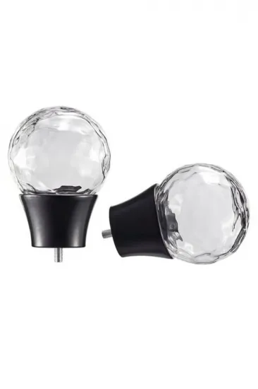 SOLBLOMMOSSA perde çubuğu topuzu, beyaz-cam, 8.7 cm, 1 çift SOLBLOMMOSSA perde çubuğu topuzu, beyaz-cam, 8.7 cm, 1 çift