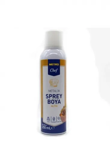 Metro Chef Metalik Sprey Boya Altın (250 Ml) Metro Chef Metalik Sprey Boya Altın (250 Ml)