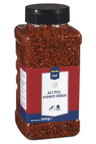 Metro Chef Kırmızı Pul Biber Acı 500G Metro Chef Kırmızı Pul Biber Acı 500G