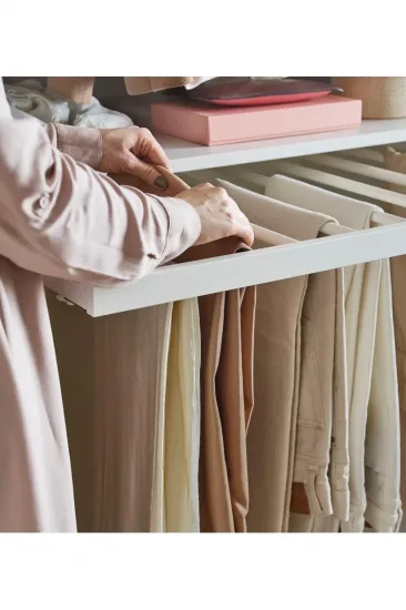 IKEA Komplement Sürgülü Pantolon Askısı, Beyaz 100x35 Cm