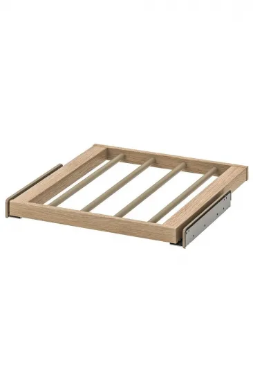 Komplement Sürgülü Pantolon Askısı, Ağartılmış Meşe Görünümlü 50x58 Cm Komplement Sürgülü Pantolon Askısı, Ağartılmış Meşe Görünümlü 50x58 Cm