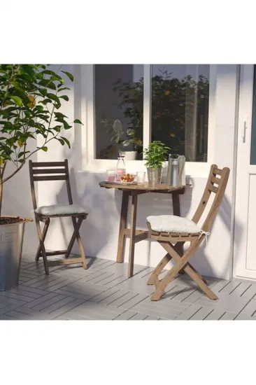Askholmen Duvar Masası, Açık Kahverengi Akasya Balkon Masası Askholmen Duvar Masası, Açık Kahverengi Akasya Balkon Masası