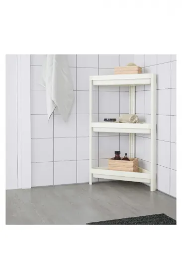 Vesken Üçgen Raf Ünitesi 3 Katlı Köşe Banyo Rafı Düzenleyici Beyaz Vesken Üçgen Raf Ünitesi 3 Katlı Köşe Banyo Rafı Düzenleyici Beyaz