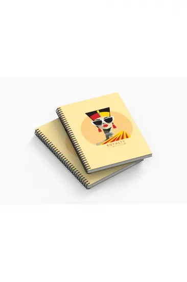 A5 Karton Kapak Spiralli Çizgili Defter/ 96 Sayfa/Tematik Seri No: 6“Özgür” Royalty