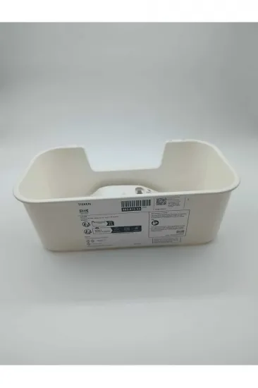 Beyaz Duş Sepeti Kare Banyo Raf Vantuzlu Banyo Rafı 28x17x17 Beyaz Duş Sepeti Kare Banyo Raf Vantuzlu Banyo Rafı 28x17x17