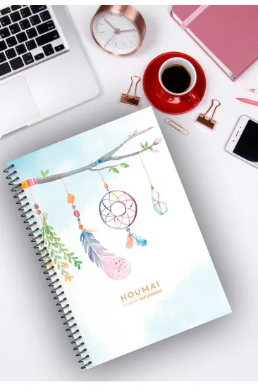 Karton Kapak A5 96 Sayfa Spiralli Defter, Houmai Serisi Özel Koleksiyonu,Çizgili Karton Kapak A5 96 Sayfa Spiralli Defter, Houmai Serisi Özel Koleksiyonu,Çizgili