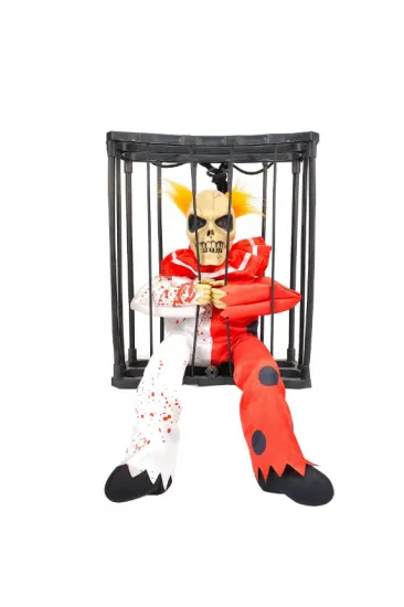 Hareketli Sesli Sensörlü Mahkum Joker İskelet Dekorasyon 22x27 cm Hareketli Sesli Sensörlü Mahkum Joker İskelet Dekorasyon 22x27 cm