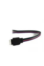 RGB Şerit Led 4 Pin Erkek İğneli Soketli Kablo - PVC Bakır RGB Şerit Led 4 Pin Erkek İğneli Soketli Kablo - PVC Bakır