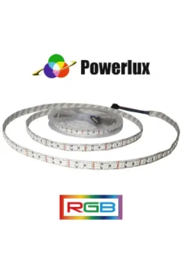 Powerlux 12V RGB Şerit Led 5050 SMD 120 Led/m 5 Metre