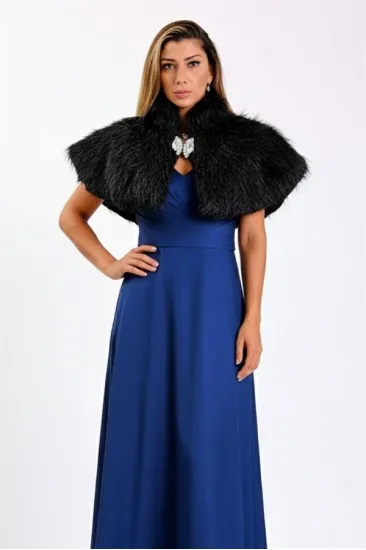Siyah Broşlu Kürk Etol Bolero Siyah Broşlu Kürk Etol Bolero