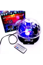 Küre Disko Topu Müzik Çalar Renkli Lazer Işıklı Bluetooth (5637)
